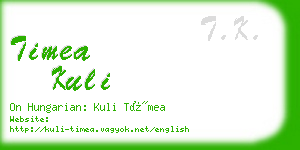 timea kuli business card